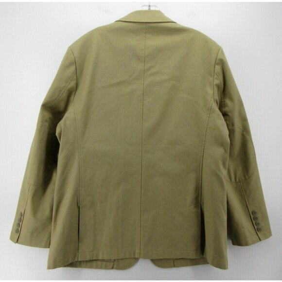 LL Bean Sport Coat 44 Blazer Safari Field Jacket Military Elbow Patch - Picture 8 of 13
